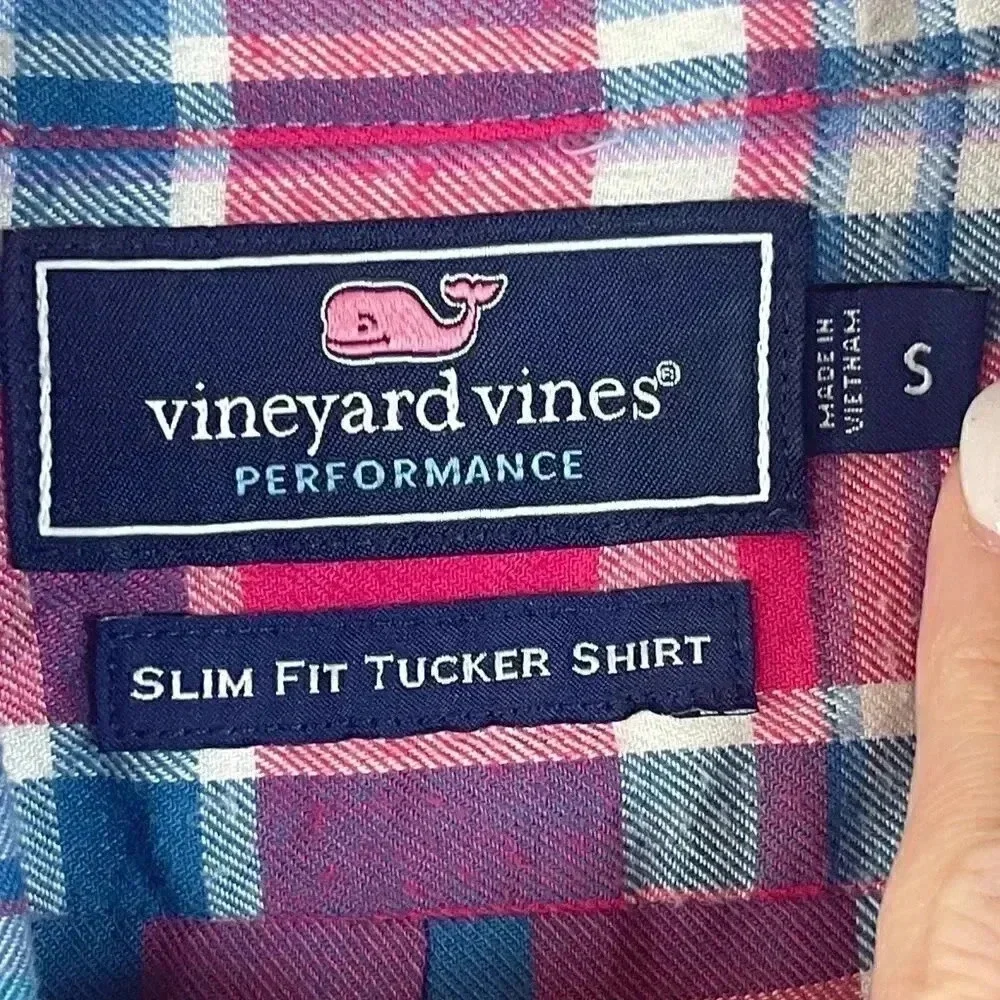 Vineyard Vines Men's Small Long Sleeve Button Down Slim Fit Tucker Shirt Plaid S